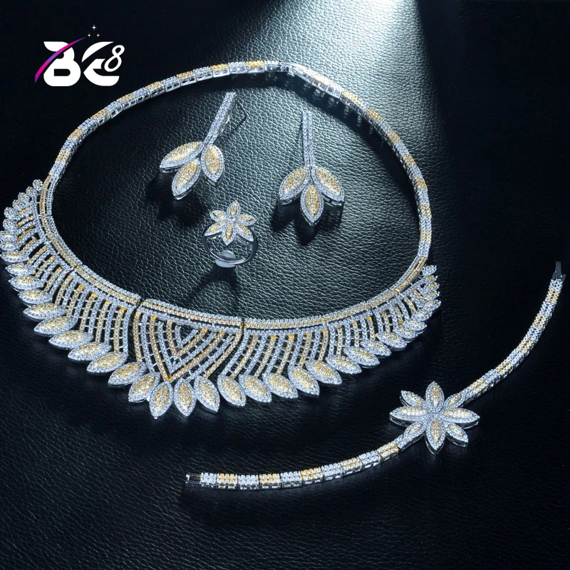 Be 8 Trendy Luxury AAA CZ Bride Jewelry Set Leaf Shape 2 Tones African Necklace Earring Set for Women Wedding Jewelry S252
Be 8 Trendy Luxury AAA CZ Bride Jewelry Set Leaf Shape 2 Tones African Necklace Earring Set for Women Wedding Jewelry S252