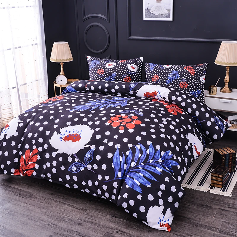 ZEIMON Fashion Style Flower Wave Point Leaves Set Queen/Full/Twin Size Bed Clothes Set 3pcs Polyester Queen Bed Sets Duvet Cover
ZEIMON Fashion Style Flower Wave Point Leaves Set Queen/Full/Twin Size Bed Clothes Set 3pcs Polyester Queen Bed Sets Duvet Cover