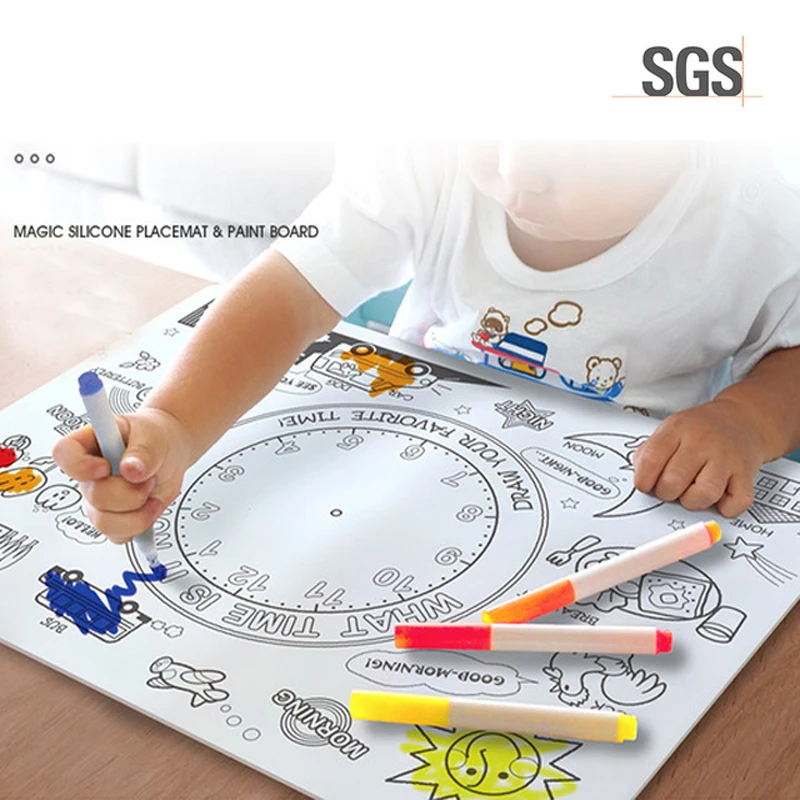Creative Silicone Non Slip Placemat for Kids Baby Toddlers BPA Free Washable Multi-function Magic Drawing Paint Learning Board
Creative Silicone Non Slip Placemat for Kids Baby Toddlers BPA Free Washable Multi-function Magic Drawing Paint Learning Board