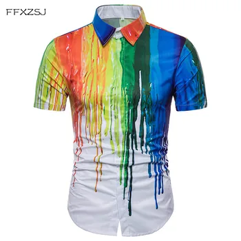 Mens Splash Ink Print Dress Shirts 2018 Summer New Short Sleeve Floral Shirt Men Slim Fit Casual Shirt Camisa Social Masculina
Mens Splash Ink Print Dress Shirts 2018 Summer New Short Sleeve Floral Shirt Men Slim Fit Casual Shirt Camisa Social Masculina