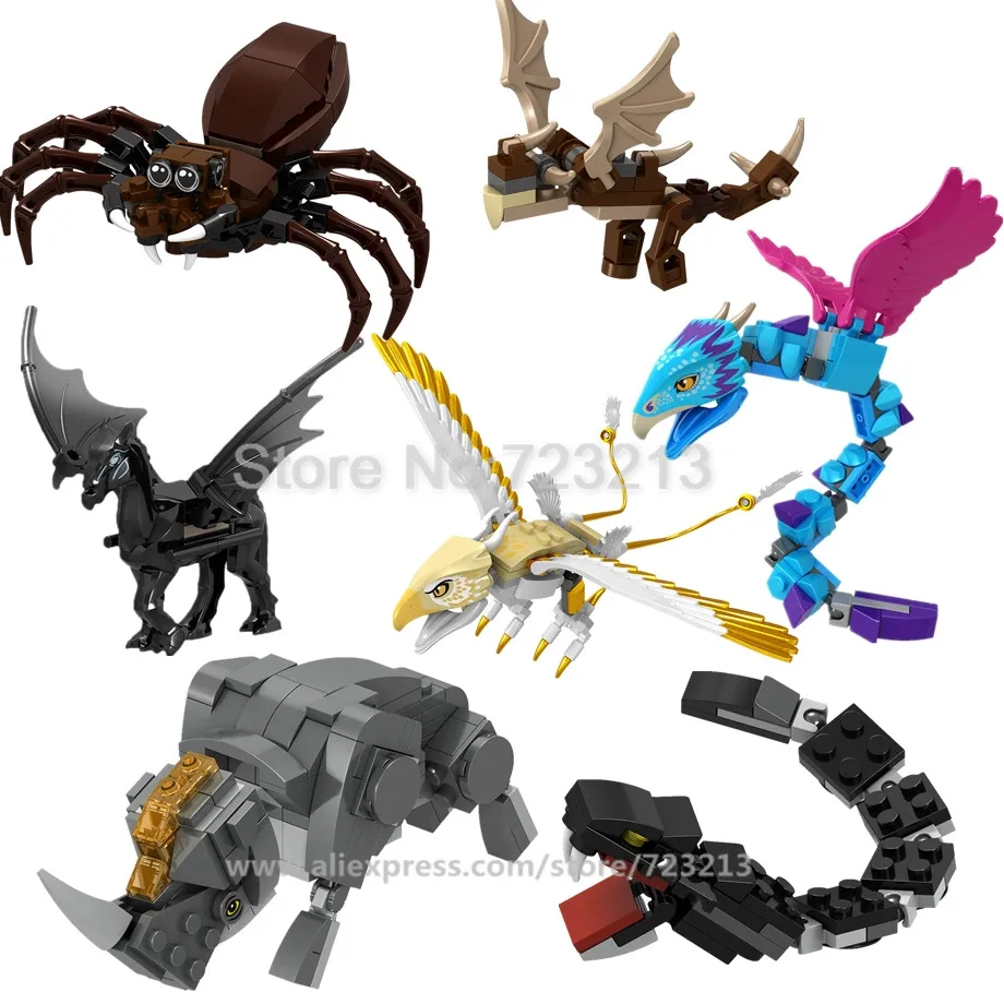 Occamy Aragog thestral Dementor Figure Thunderbird Erumpent basilisk Hugarian Horntail Building Blocks Bricks Toys Legoing
Occamy Aragog thestral Dementor Figure Thunderbird Erumpent basilisk Hugarian Horntail Building Blocks Bricks Toys Legoing