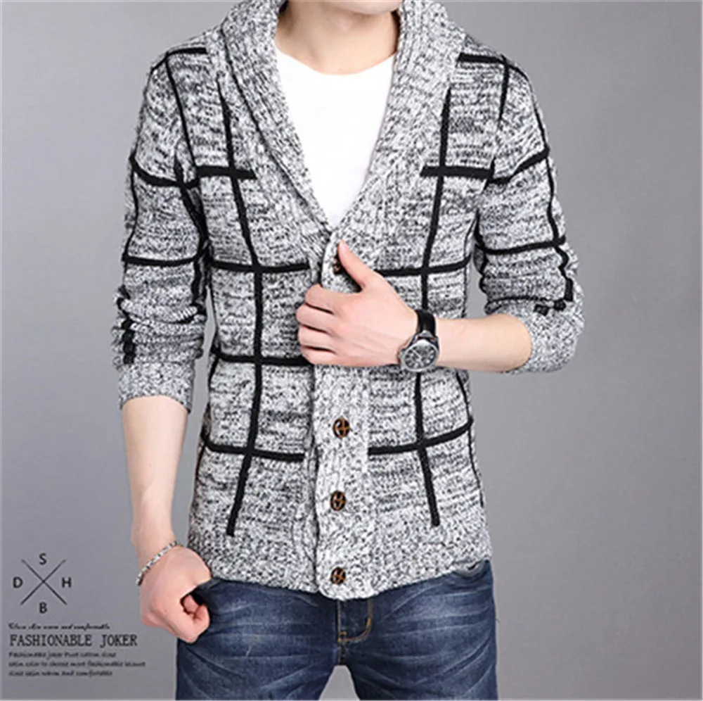 New Fashion Sweater Men Pull Homme Long Sleeve Single Breasted Casual Knitted Checked Sweater Man Cardigan Sweater
New Fashion Sweater Men Pull Homme Long Sleeve Single Breasted Casual Knitted Checked Sweater Man Cardigan Sweater
