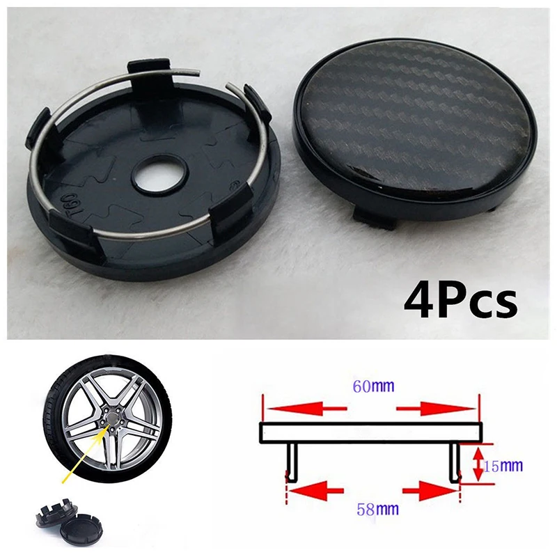 Carbon Fiber Cover Plastic Black Auto Car Center 60MM Look 4Pcs Tool Wheel Hub Replaces Sale High Quality Accs
Carbon Fiber Cover Plastic Black Auto Car Center 60MM Look 4Pcs Tool Wheel Hub Replaces Sale High Quality Accs