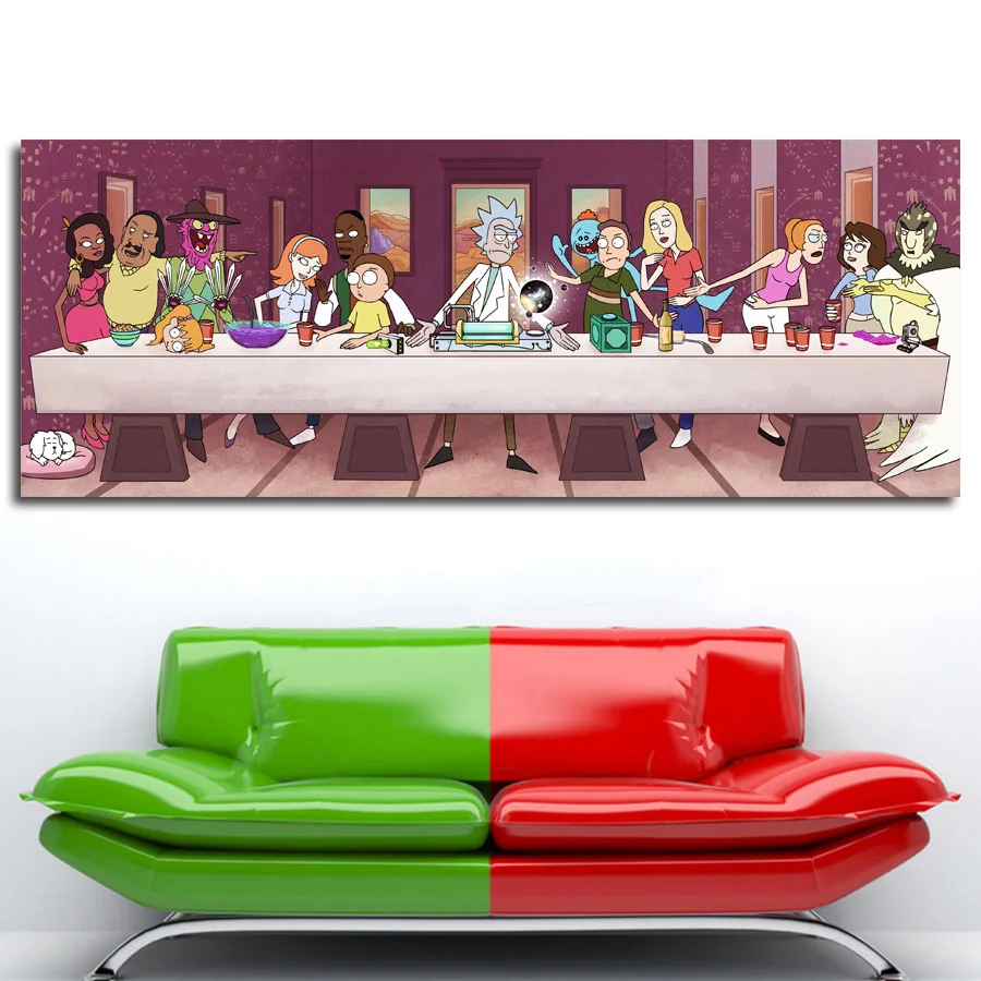 Cartoon Posters and prints Rick and Morty The Last Supper Canvas Wall Art Paintings For Room Decor
Cartoon Posters and prints Rick and Morty The Last Supper Canvas Wall Art Paintings For Room Decor