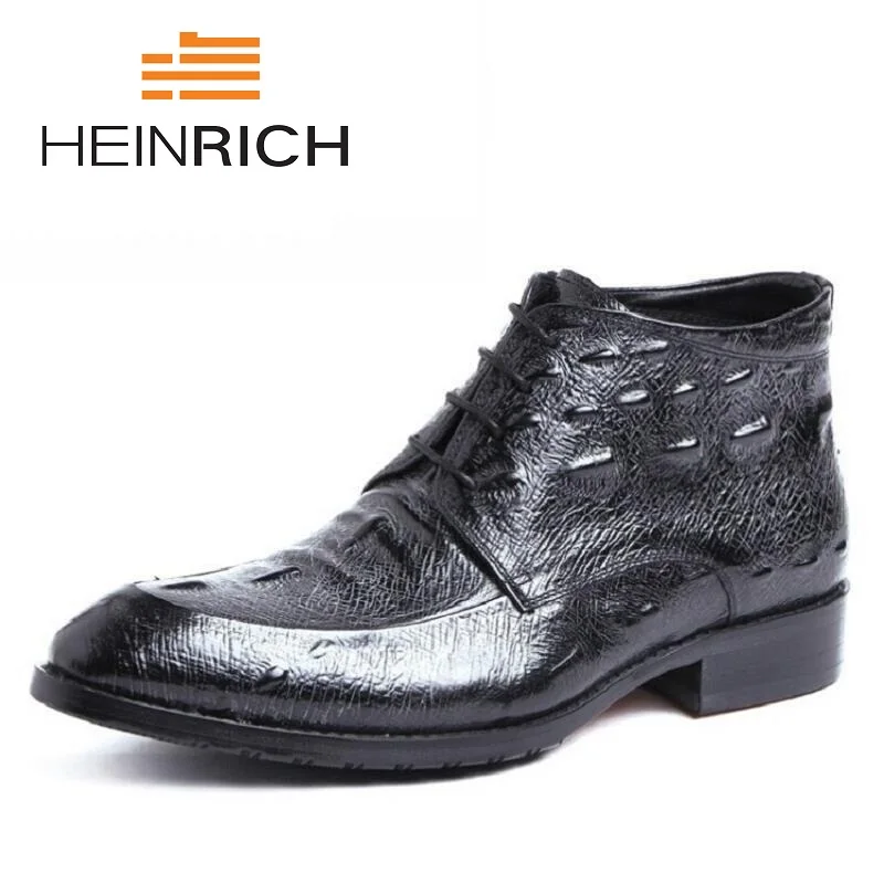 HEINRICH New 2018 Fashion Crocodile Pattern Men Shoes Lace-Up Black Leather Round Toe Business Casual Shoes Bota Masculino
HEINRICH New 2018 Fashion Crocodile Pattern Men Shoes Lace-Up Black Leather Round Toe Business Casual Shoes Bota Masculino