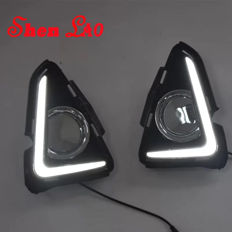 ShenLao LED Daytime Running Lights For Toyota RAV 4 RAV4 2016 2017 DRL Fog lamp cover light with yellow turn signal light
ShenLao LED Daytime Running Lights For Toyota RAV 4 RAV4 2016 2017 DRL Fog lamp cover light with yellow turn signal light