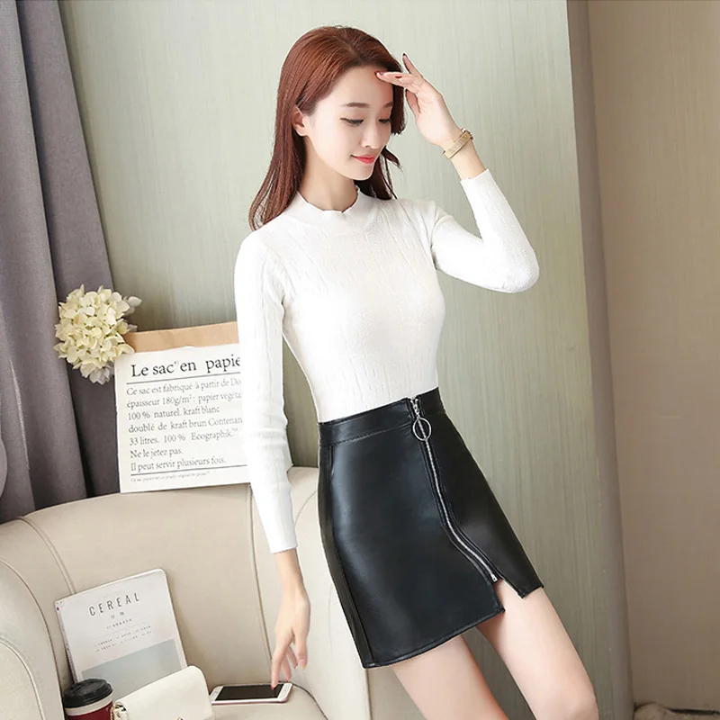 Spring Summer Casual PU Leather Skirt Women Elegant Zipper Mini A-Line Skirt Lady Skinny High Waist Skirts Black
Spring Summer Casual PU Leather Skirt Women Elegant Zipper Mini A-Line Skirt Lady Skinny High Waist Skirts Black