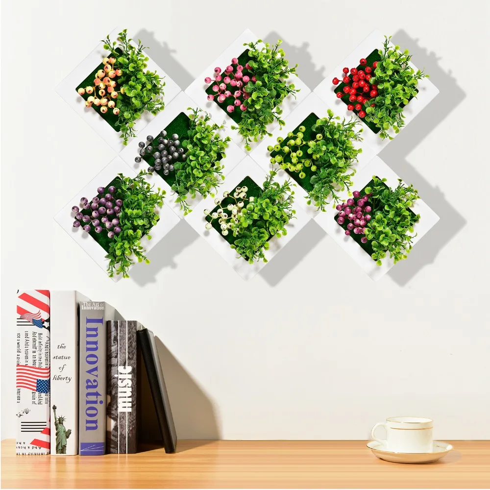 Fake Succulent Plants fruit Hanging Wall Decor 3D Photo Frame Plastic Bonsai Holder Home Garden Artificial Flowers Decorations
Fake Succulent Plants fruit Hanging Wall Decor 3D Photo Frame Plastic Bonsai Holder Home Garden Artificial Flowers Decorations