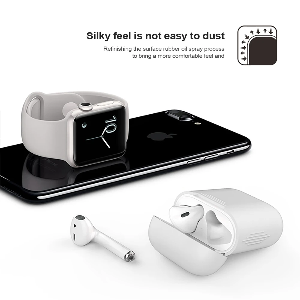 TPU Silicone Bluetooth Wireless Earphone Case For AirPods