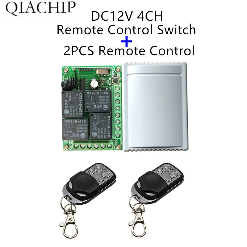433Mhz Universal Wireless Remote Control Switch DC 12V 4CH relay Receiver Module and 2pcs RF Transmitter 433 Mhz Remote Controls
433Mhz Universal Wireless Remote Control Switch DC 12V 4CH relay Receiver Module and 2pcs RF Transmitter 433 Mhz Remote Controls