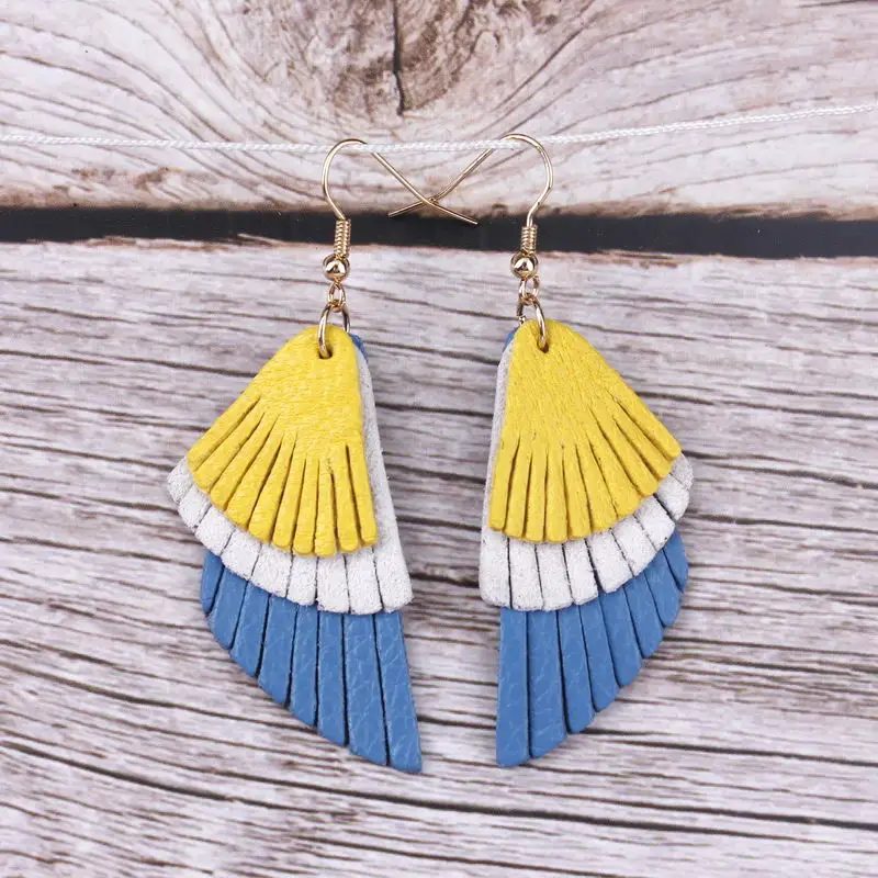 ZWPON Mixed Colors Genuine Leather Feather Earrings 2019 Lightweight Layered Leather Wing Earrings Jewelry Wholesale
ZWPON Mixed Colors Genuine Leather Feather Earrings 2019 Lightweight Layered Leather Wing Earrings Jewelry Wholesale