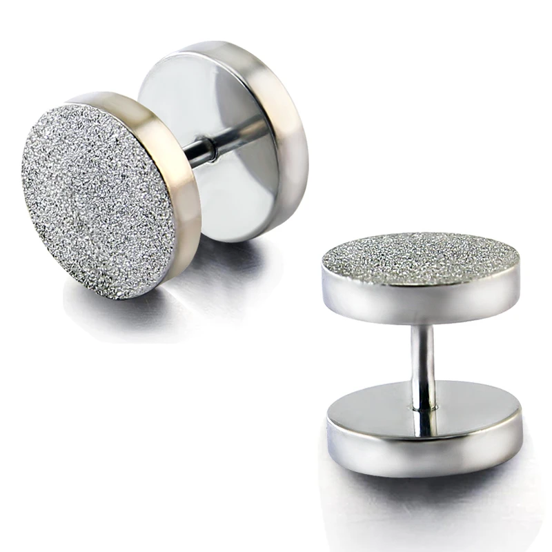 10mm Stainless Steel Fake Cheater Ear Plugs Gauge Frosted Style 16g Stud Earrings Fake Plug Body Pierceing Earring For Women
10mm Stainless Steel Fake Cheater Ear Plugs Gauge Frosted Style 16g Stud Earrings Fake Plug Body Pierceing Earring For Women