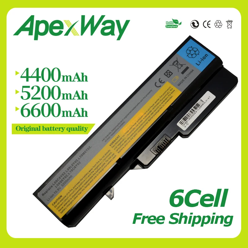 Apexway Laptop Battery For Lenovo IdeaPad B470 B475 Z370 Z570 Z565 Z470 V360 V370 V470 V570 Z460 Z560 57Y6454 57Y6455 L09S6Y02
Apexway Laptop Battery For Lenovo IdeaPad B470 B475 Z370 Z570 Z565 Z470 V360 V370 V470 V570 Z460 Z560 57Y6454 57Y6455 L09S6Y02