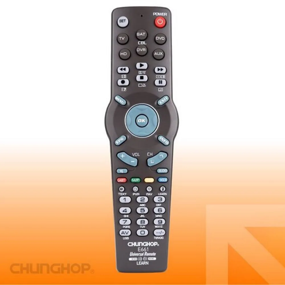 ¡1 Uds promoción! CHUNGHOP aprendizaje controlador de Control remoto para TV CBL DVD AUX sentado AUD e661
¡1 Uds promoción! CHUNGHOP aprendizaje controlador de Control remoto para TV CBL DVD AUX sentado AUD e661