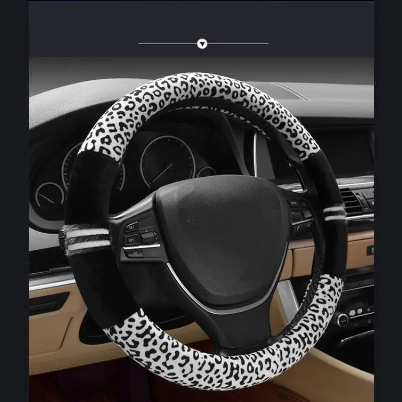 New Leopard-Print Plush Steering Wheel Cover Winter High-Density Steering Wheel Cover Stylish Personality Non-slip Massage
New Leopard-Print Plush Steering Wheel Cover Winter High-Density Steering Wheel Cover Stylish Personality Non-slip Massage