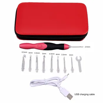 9 In 1 Lighted Crochet Hooks Rechargeable Knitting Needles Sewing Craft Tools Set for DIY Weave Yarn
9 In 1 Lighted Crochet Hooks Rechargeable Knitting Needles Sewing Craft Tools Set for DIY Weave Yarn