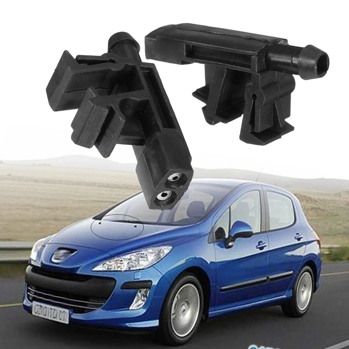Fan Shaped Water Spray Front Windscreen Windshield Wiper Washer Jet Nozzles For Peugeot / Partner / Models 1996-2009
Fan Shaped Water Spray Front Windscreen Windshield Wiper Washer Jet Nozzles For Peugeot / Partner / Models 1996-2009