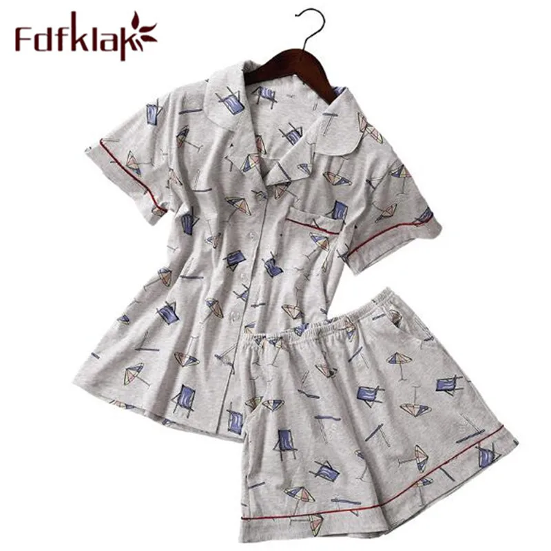 Fdfklak New Summer Pajamas Lingerie Femme Cotton Sleeping Clothing Pyjama Set Pajamas For Women Night Suit Sleepwear sets Q1237
Fdfklak New Summer Pajamas Lingerie Femme Cotton Sleeping Clothing Pyjama Set Pajamas For Women Night Suit Sleepwear sets Q1237