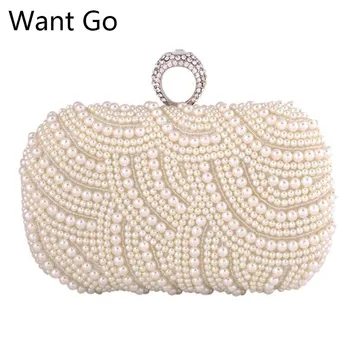 Want Go Luxury Women Hard Pearl Clutch Bag Fashion Lady Beaded Small Evening Bag Hot Sale Bride Wedding Party Mini Shoulder Bag
Want Go Luxury Women Hard Pearl Clutch Bag Fashion Lady Beaded Small Evening Bag Hot Sale Bride Wedding Party Mini Shoulder Bag
