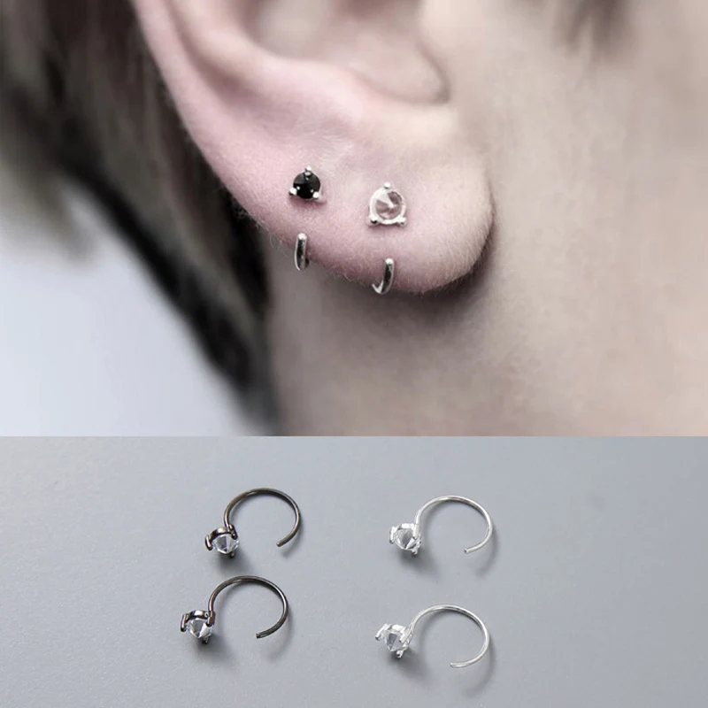 European Simple S925 Sterling Silver Mini Stud Earrings Geometric Punk Ear Bone Earrings for Women Men Korean Jewelry Gift Y036
European Simple S925 Sterling Silver Mini Stud Earrings Geometric Punk Ear Bone Earrings for Women Men Korean Jewelry Gift Y036