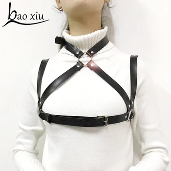 2020 Fashion Women Harajuku Goth Adjustable Leather Harness Bondage Punk Tops Club Party shoulder strap Hallowee Rave Suspenders
2020 Fashion Women Harajuku Goth Adjustable Leather Harness Bondage Punk Tops Club Party shoulder strap Hallowee Rave Suspenders