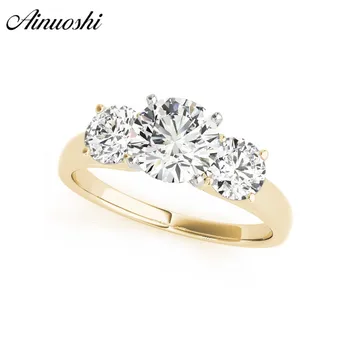 AINUOSHI 925 Sterling Silver Women Wedding Engagement Rings 1ct Round Cut Three Stones Rings Lovely Anniversary Gifts anillo
AINUOSHI 925 Sterling Silver Women Wedding Engagement Rings 1ct Round Cut Three Stones Rings Lovely Anniversary Gifts anillo