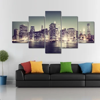 5 Panel Urban Landscape Wall Art Canvas Painting Beautiful Night View Print Picture for Living Room Bedroom Decor
5 Panel Urban Landscape Wall Art Canvas Painting Beautiful Night View Print Picture for Living Room Bedroom Decor