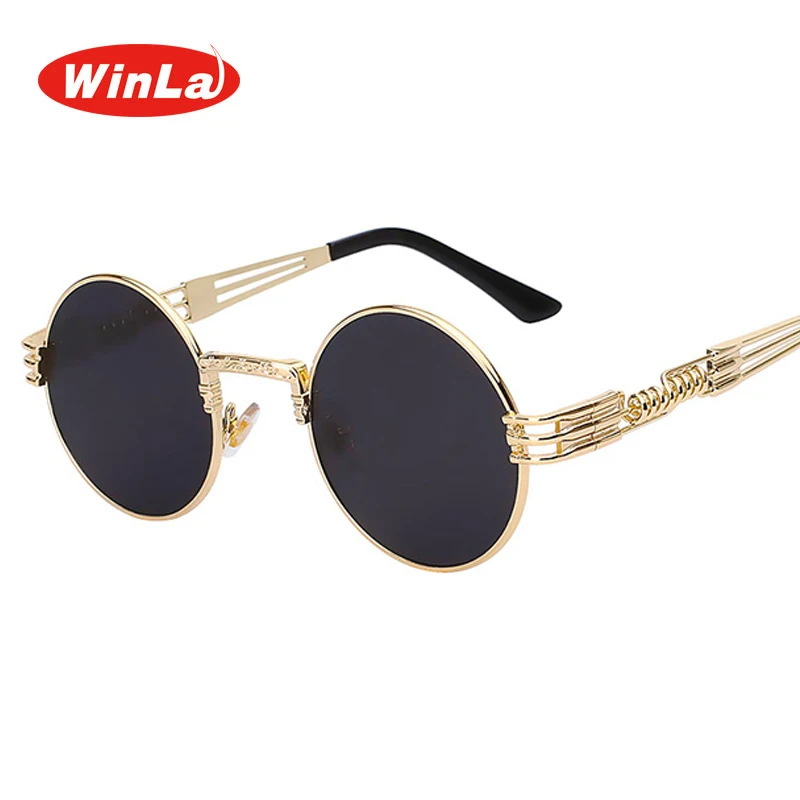 Winla Fashion Design Women Men Sun Glasses Classic Retro Round lens Metal Frame Sunglasses Luxury Shades Steampunk Gafas WL1203
Winla Fashion Design Women Men Sun Glasses Classic Retro Round lens Metal Frame Sunglasses Luxury Shades Steampunk Gafas WL1203