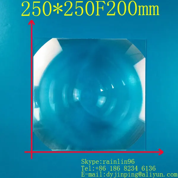 PMMA fresnel lens size 250*250mm focal length 200mm high-power condenser Condenser ignition free shipping
PMMA fresnel lens size 250*250mm focal length 200mm high-power condenser Condenser ignition free shipping