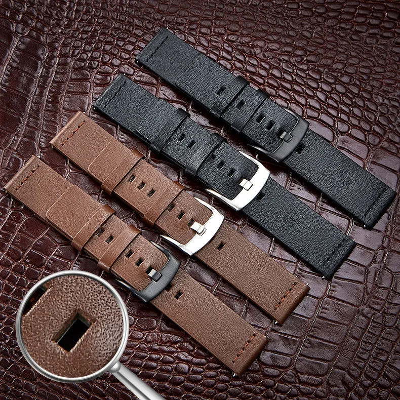 18/20/22/24 mm Lug Width Genuine Leather Watch band Strap General Bands Quick Release Pin Bracelet for Samsung Gear Smart Watch
18/20/22/24 mm Lug Width Genuine Leather Watch band Strap General Bands Quick Release Pin Bracelet for Samsung Gear Smart Watch