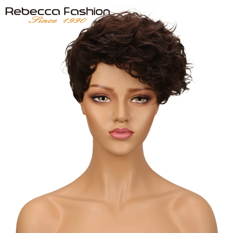 Rebecca Short Wavy Wig Brazilian Remy Human Hair Wigs For Black Women Mix Brown Red Wine Colored Free Shipping
Rebecca Short Wavy Wig Brazilian Remy Human Hair Wigs For Black Women Mix Brown Red Wine Colored Free Shipping