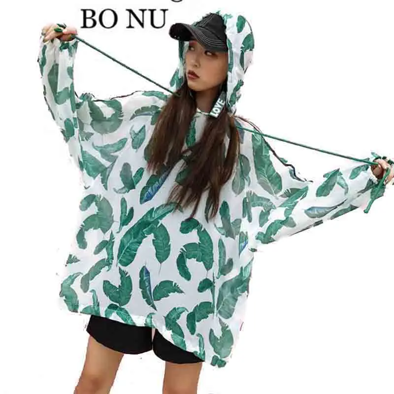 BONU New Summer Sun Protection Loose Bomber Jacket Women Oversize Hooded Coat Student BF Harajuku Printed Female Basic Coats
BONU New Summer Sun Protection Loose Bomber Jacket Women Oversize Hooded Coat Student BF Harajuku Printed Female Basic Coats
