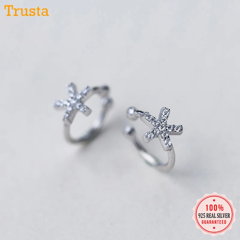 Trustdavis 100% 925 Sterling Silver Flower Cz Ear Cuff Clip On Earrings For Women Girl Without Piercing Earings Jewelry DA159
Trustdavis 100% 925 Sterling Silver Flower Cz Ear Cuff Clip On Earrings For Women Girl Without Piercing Earings Jewelry DA159