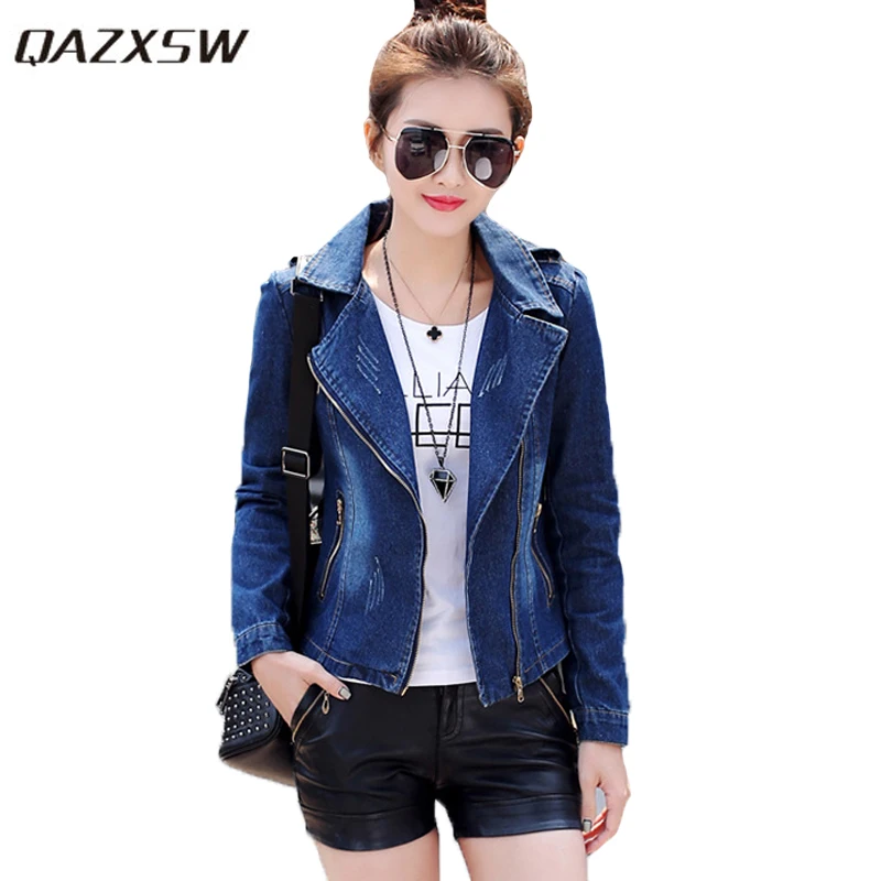 QAZXSW 2019 Spring Autumn Slim Denim Jacket Blue Turn-down Collar Short New Jeans Jacket Zipper Fashion Slim Suit Jacket YX8890
QAZXSW 2019 Spring Autumn Slim Denim Jacket Blue Turn-down Collar Short New Jeans Jacket Zipper Fashion Slim Suit Jacket YX8890