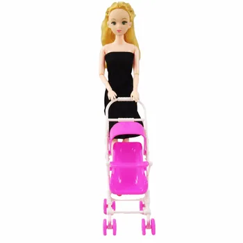 1 Set Pink Assembly Baby Stroller Trolley Nursery Furniture Toys Doll Accessories Girl’s Best Gift Baby Toys For Doll Supplies
