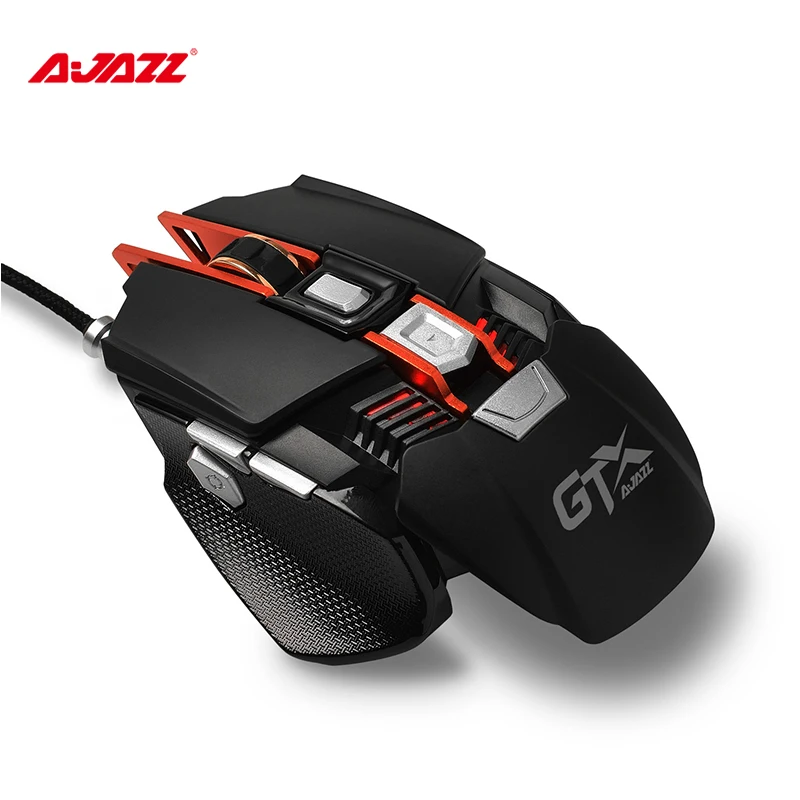 

Ajazz GTX Wired 4000DPI RGB LED Backlit Breath USB Ergonomic Optical Gaming Mouse Gamer Metal For PC Laptop Computer + 7 Buttons