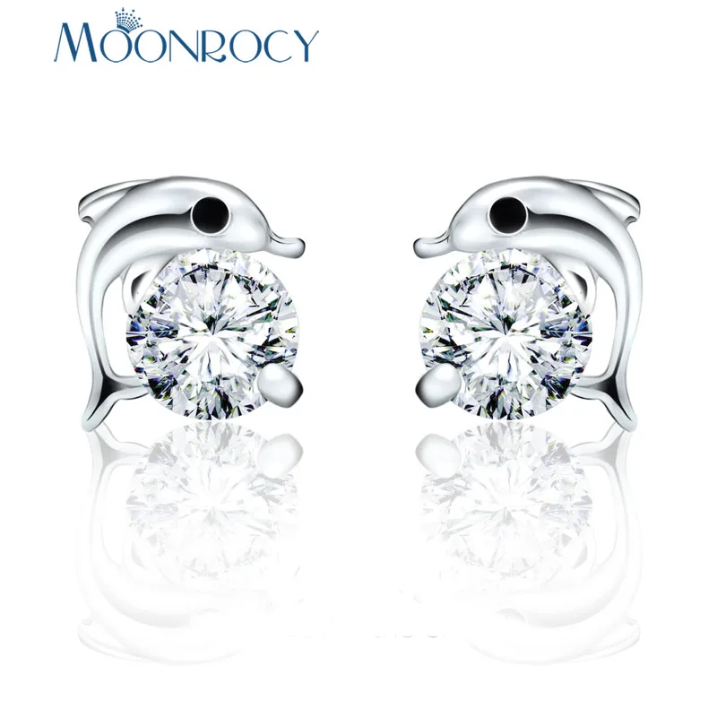 MOONROCY Silver Color Earrings Cute Dolphin CZ Crystal Earring Trendy Vintage Party Jewelry Wholesale Jewelry for Women Girls
MOONROCY Silver Color Earrings Cute Dolphin CZ Crystal Earring Trendy Vintage Party Jewelry Wholesale Jewelry for Women Girls