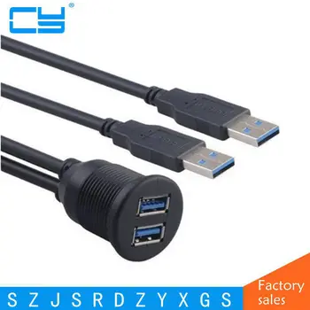 2 Ports Dual USB 3.0 Extension AUX Flush Mount Car Mount Extension Cable for Car Truck Boat Motorcycle Dashboard Panel - 1M
2 Ports Dual USB 3.0 Extension AUX Flush Mount Car Mount Extension Cable for Car Truck Boat Motorcycle Dashboard Panel - 1M