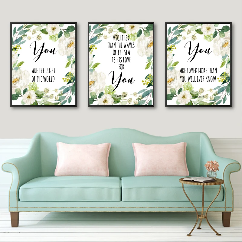 Bible Verses Christian Wall Art Canvas Prints Watercolor Flowers Inspirational Quotes Painting And Poster Pictures Home Decor
Bible Verses Christian Wall Art Canvas Prints Watercolor Flowers Inspirational Quotes Painting And Poster Pictures Home Decor