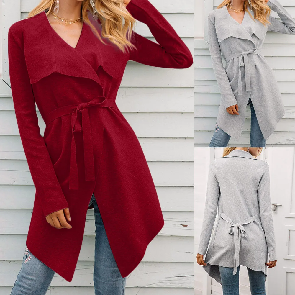 2019 High quality Womens Ladies Belt Casual Long Sleeve vadim durable enought for your daily wearing Lapel Neck Loose Coat #1967
2019 High quality Womens Ladies Belt Casual Long Sleeve vadim durable enought for your daily wearing Lapel Neck Loose Coat #1967