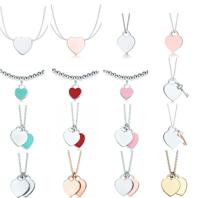 Tiff 100% 925 sterling silver authentic hot fashion heart pendant necklace (variety of colors) DIY fashionable ladies gifts
Tiff 100% 925 sterling silver authentic hot fashion heart pendant necklace (variety of colors) DIY fashionable ladies gifts