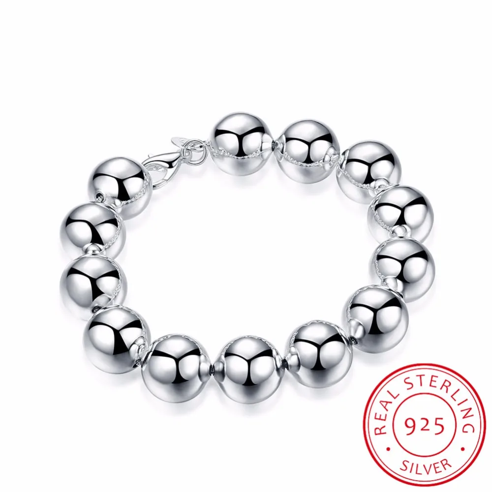 Women's Fine Jewelry Buddha beads bracelet 925 Sterling Silver Charm 14MM Hollow Lucky beads chains Bracelets Pulseiras Prata
Women's Fine Jewelry Buddha beads bracelet 925 Sterling Silver Charm 14MM Hollow Lucky beads chains Bracelets Pulseiras Prata