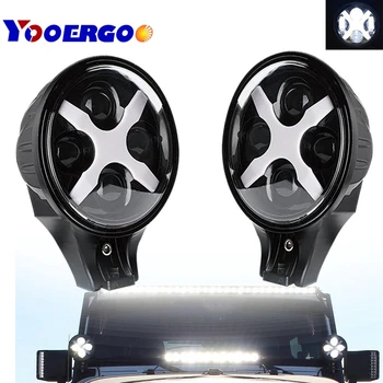 60W Led Spotlight/Fog Light Flood Work light Bar For Jeep Wrangle Trucks SUV Off Road 4X4 With White X DRL/Angle Eyes
60W Led Spotlight/Fog Light Flood Work light Bar For Jeep Wrangle Trucks SUV Off Road 4X4 With White X DRL/Angle Eyes