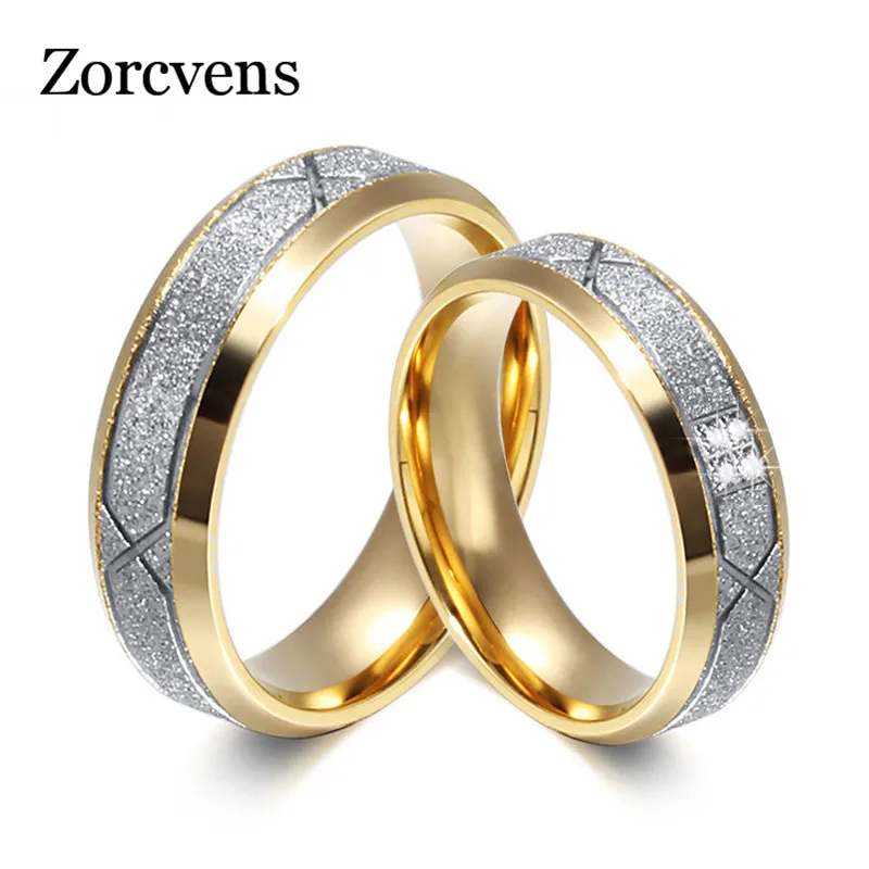 ZORCVENS fashion couple ring for women men frosted matte stainless steel with CZ lover wedding engagement rings
ZORCVENS fashion couple ring for women men frosted matte stainless steel with CZ lover wedding engagement rings