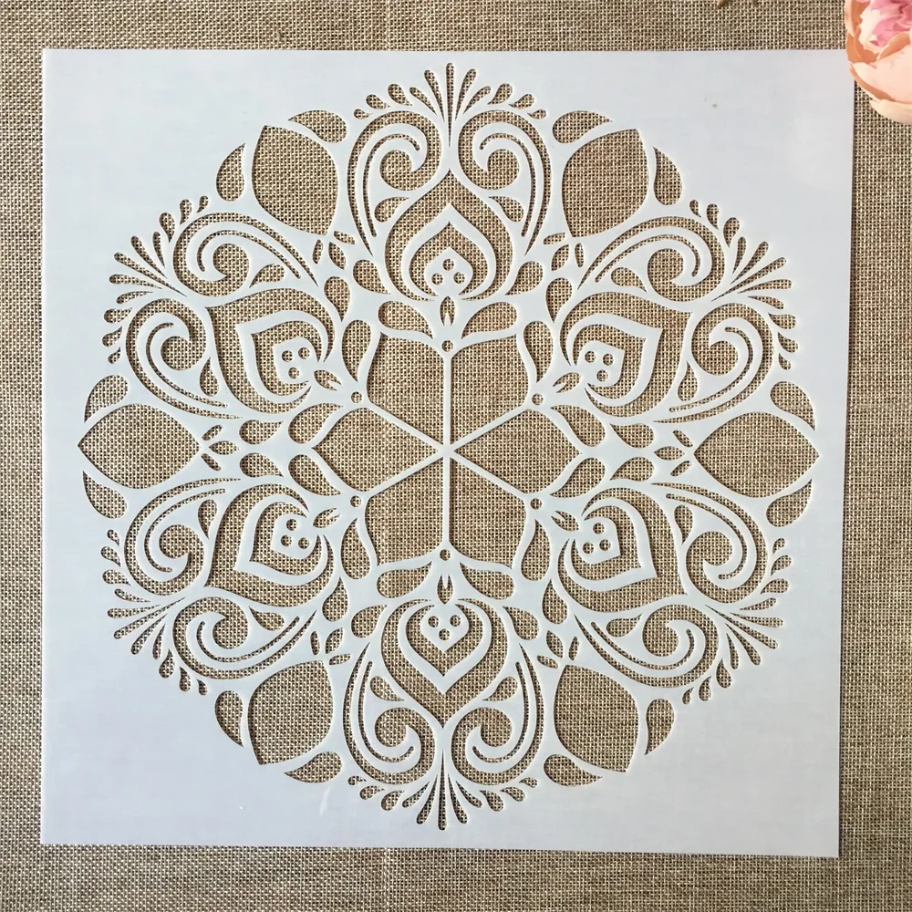 1Pcs 30*30cm Big Flower Round Mandala DIY Layering Stencils Painting Scrapbook Coloring Embossing Album Decorative Template 1Pcs 30*30cm Big Flower Round Mandala DIY Layering Stencils Painting Scrapbook Coloring Embossing Album Decorative Template