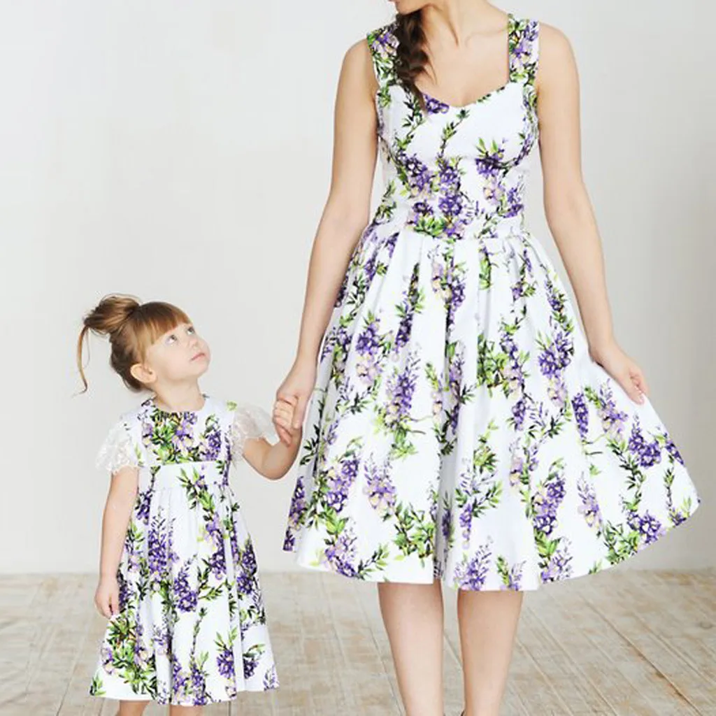 Mom Girl Family Clothing matching sister dresses mother and daughter sister clothes Flower Print Dress sister outfits
Mom Girl Family Clothing matching sister dresses mother and daughter sister clothes Flower Print Dress sister outfits