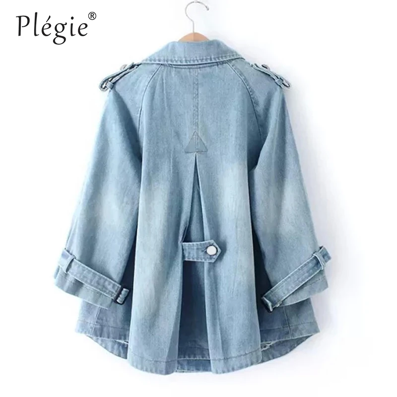 Plegie Denim Cape Coat Female Jacket Double-Breasted Big Size harajuku Jackets Women Windbreaker A-Line Denim Basic Coats
Plegie Denim Cape Coat Female Jacket Double-Breasted Big Size harajuku Jackets Women Windbreaker A-Line Denim Basic Coats