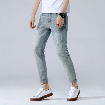 2019 New Vintage Style Men Slim Scratched Jean Cuff Leg Man Retro Jeans Crippled Package Male Personal Amazing Casual Denim Pant
2019 New Vintage Style Men Slim Scratched Jean Cuff Leg Man Retro Jeans Crippled Package Male Personal Amazing Casual Denim Pant