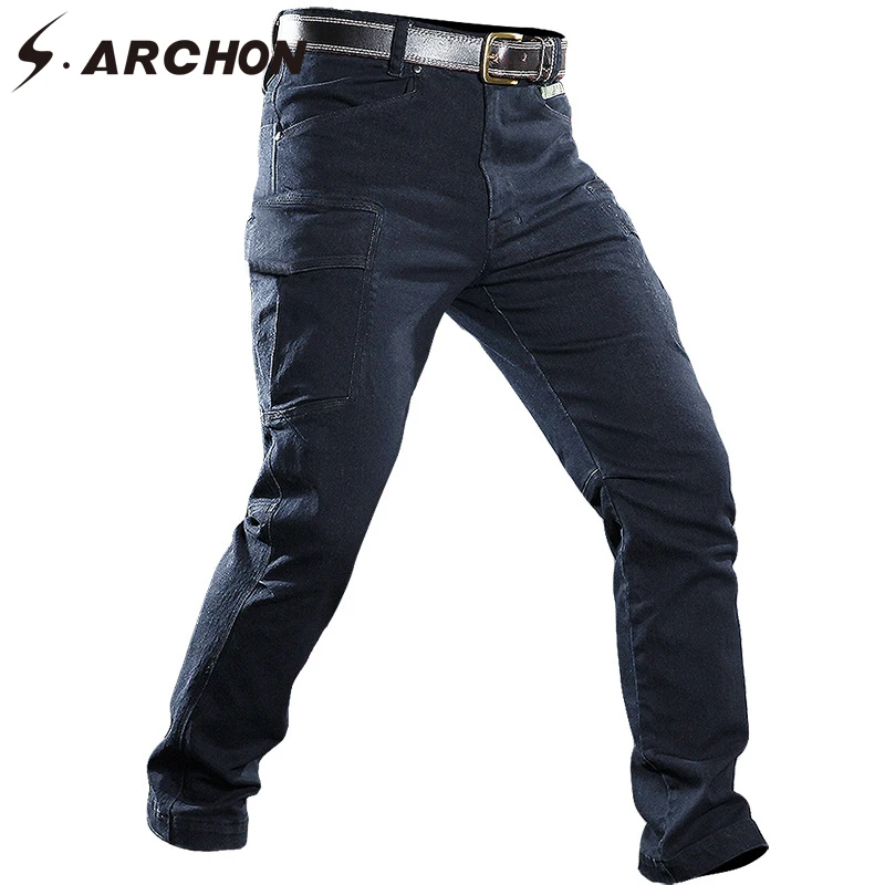 S.ARCHON Windproof Military Denim Jean Pants Men Multi Pockets Breathable Tactical Cargo Jean Male Casual Army Motorcycle Jeans
S.ARCHON Windproof Military Denim Jean Pants Men Multi Pockets Breathable Tactical Cargo Jean Male Casual Army Motorcycle Jeans