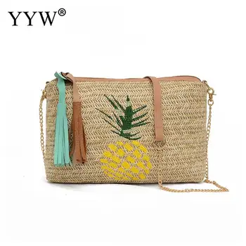 Straw Women Summer Rattan Bag Handmade Woven Beach Bag Bohemia Tassels Woven Shoulder Handbag With Chain 2019 Hot Pineapple
Straw Women Summer Rattan Bag Handmade Woven Beach Bag Bohemia Tassels Woven Shoulder Handbag With Chain 2019 Hot Pineapple